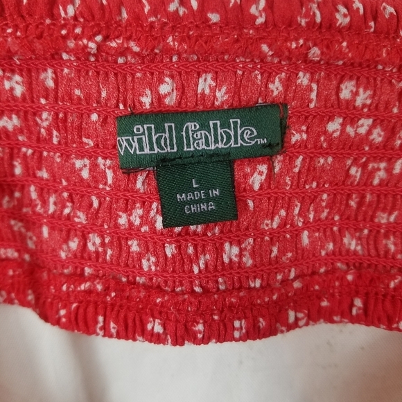 Wild fable floral print cut out back wide leg jumpsuit size large - Picture 8 of 9